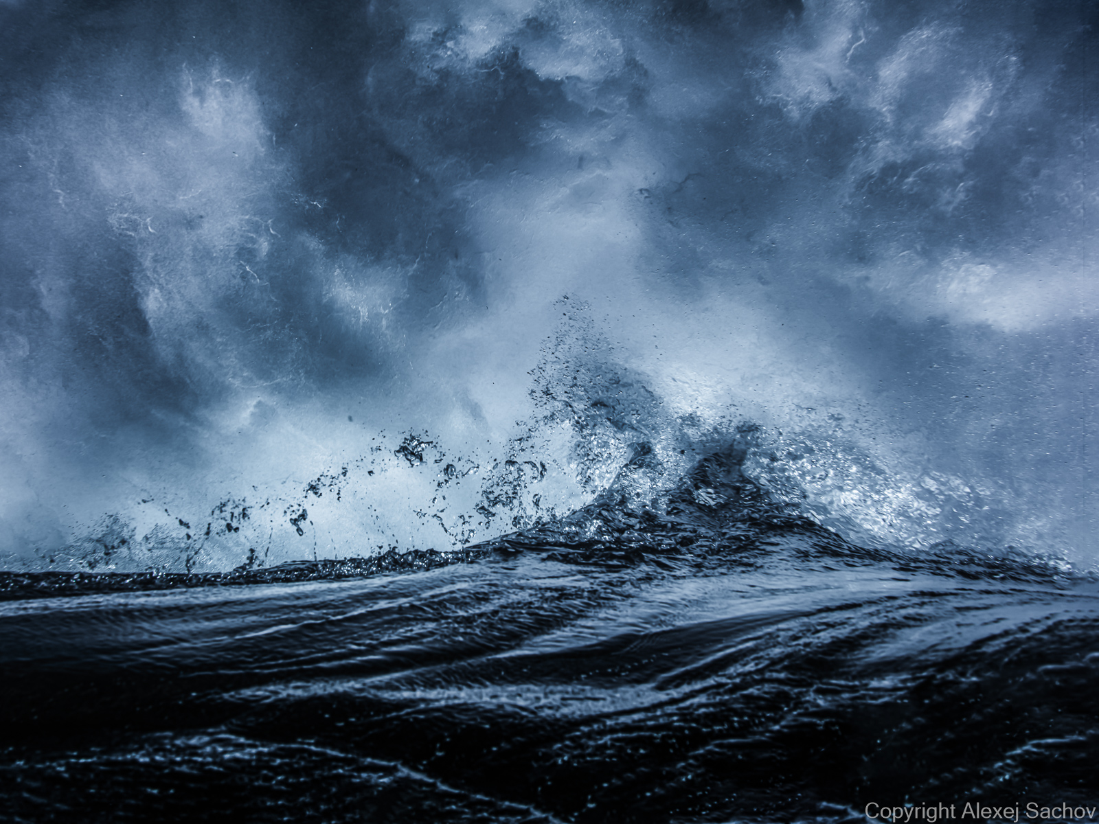 Underwater waves artwork — &ldquo;Eruption of Emotions&rdquo; by Alexej Sachov, from The Edge of Wave series.