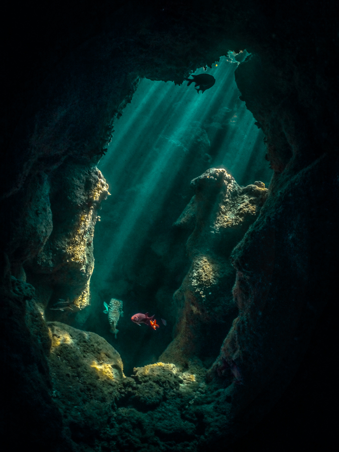 Underwater cave art - &ldquo;The Hidden World #4&rdquo; by Alexej Sachov, from The Hidden World series.