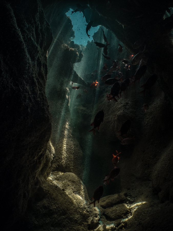 Underwater cave art - &ldquo;The Hidden World #5&rdquo; by Alexej Sachov, from The Hidden World series.