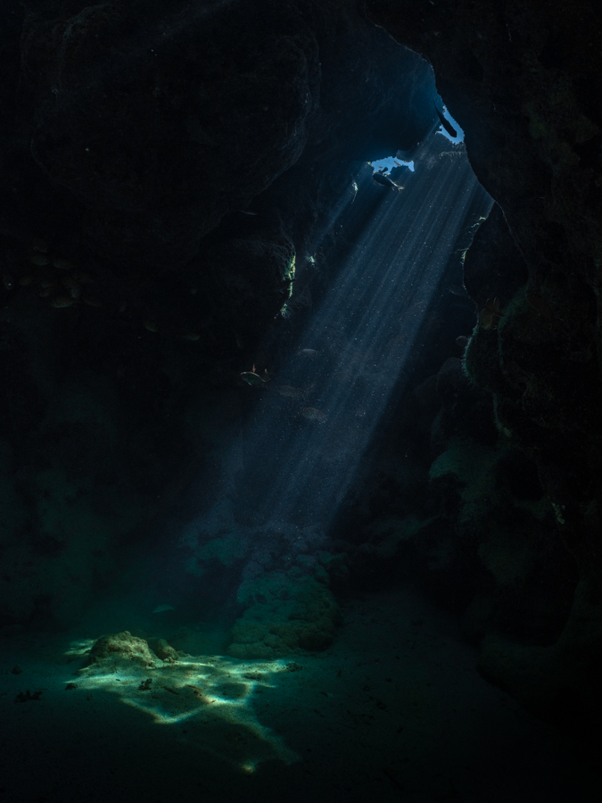 Underwater cave art - &ldquo;The Hidden World #8&rdquo; by Alexej Sachov, from The Hidden World series.