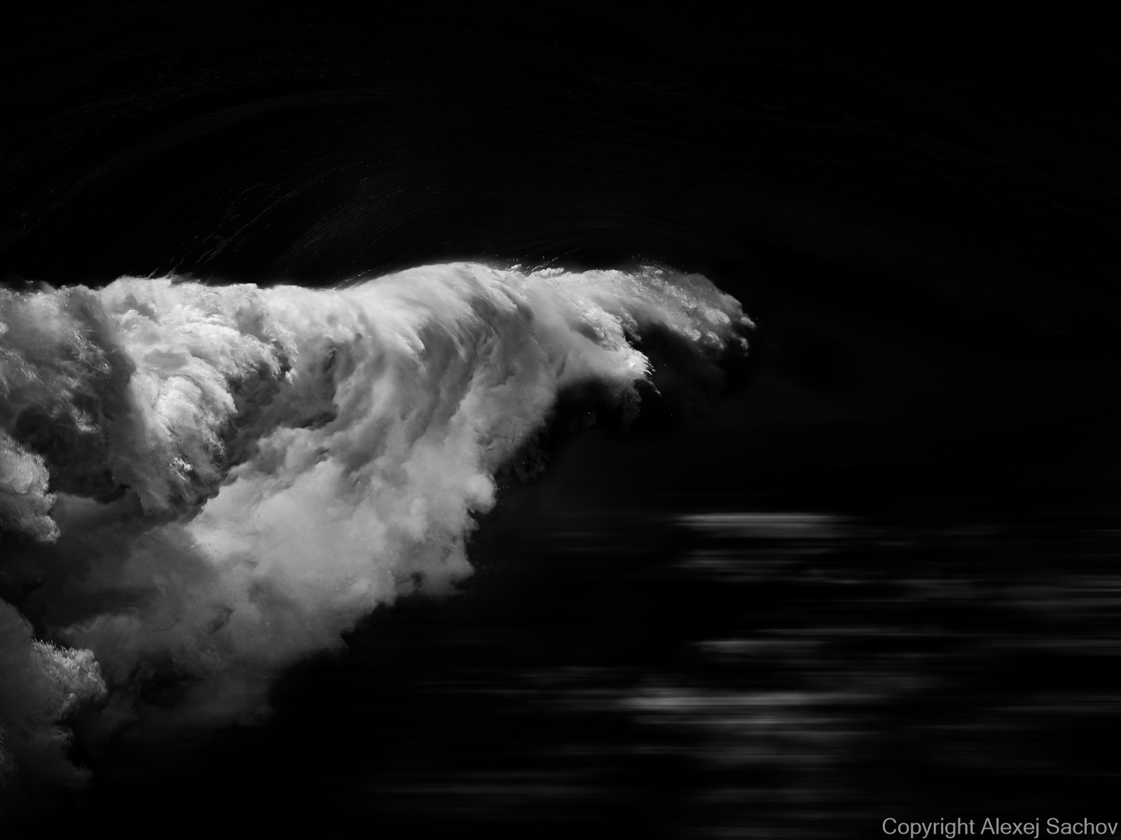 Underwater waves artwork — &ldquo;The Ghost Horse Racing Underwater&rdquo; by Alexej Sachov, from Inside the Wave series.