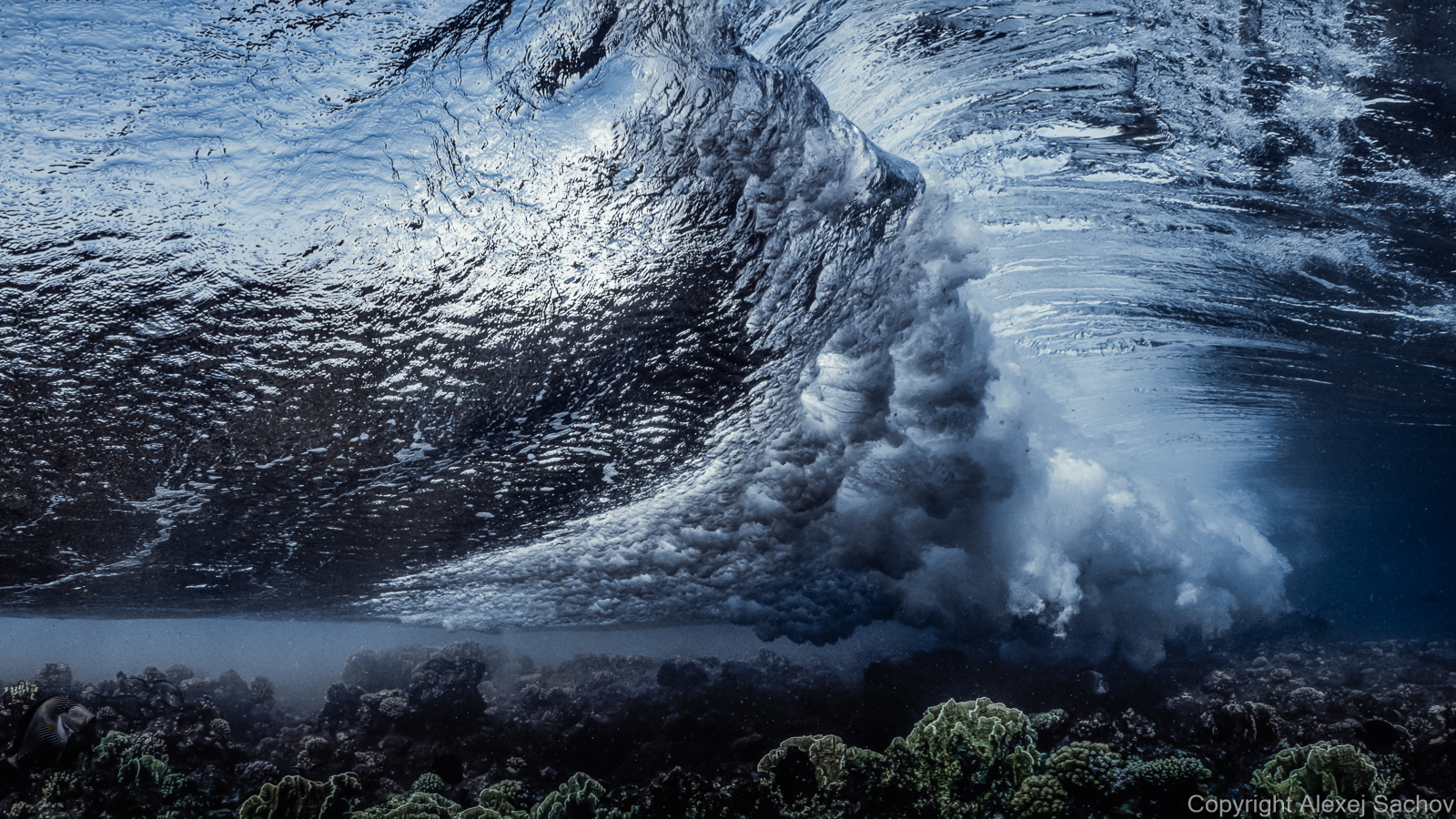 Underwater waves art - &ldquo;Transition&rdquo; by Alexej Sachov, from Mood Changes of the Sea series.