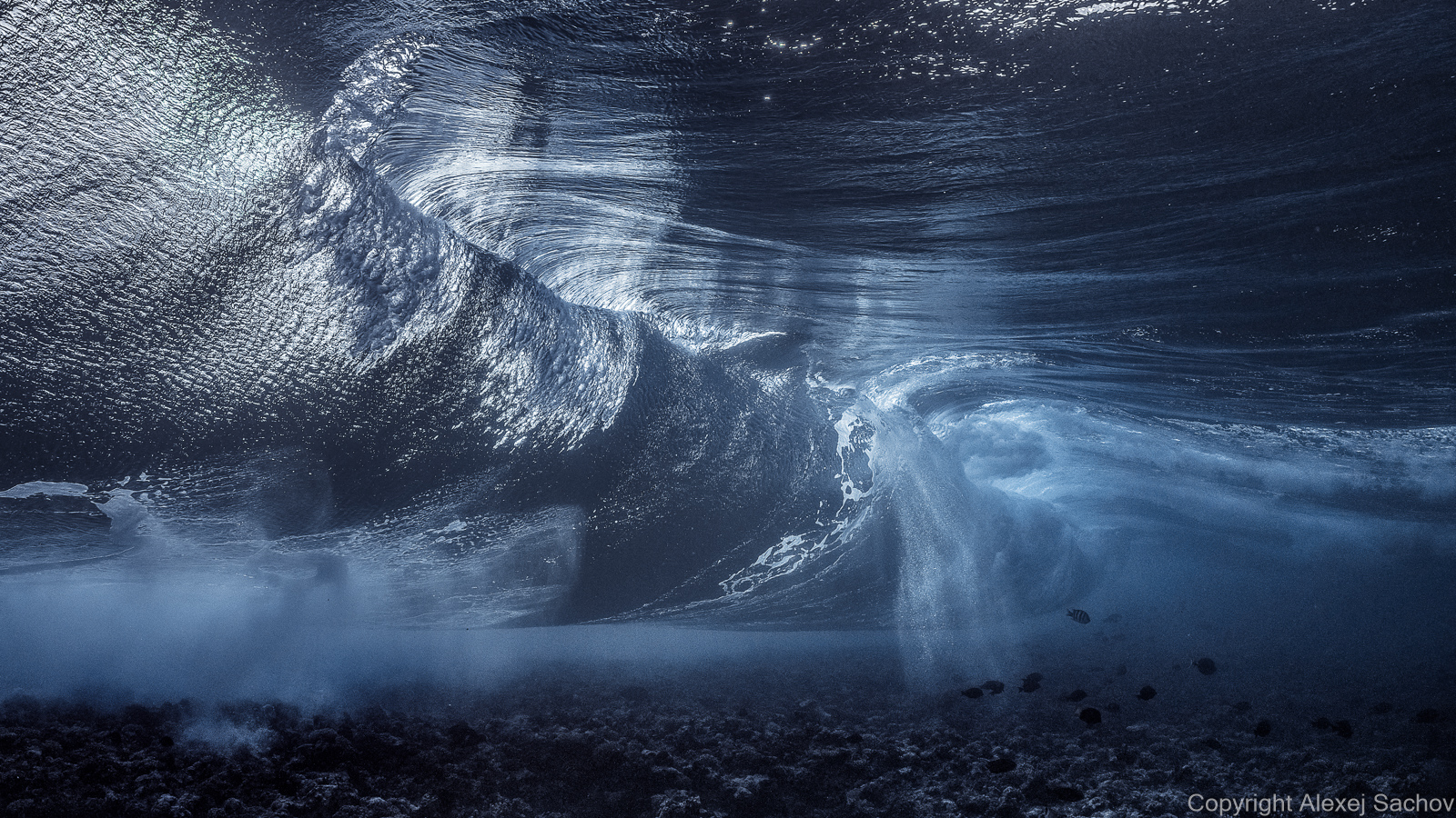 Underwater waves art - &ldquo;Waterfall&rdquo; by Alexej Sachov, from Mood Changes of the Sea series.