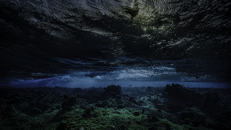 Underwater art from the series Sundown Underwater by Alexej Sachov.