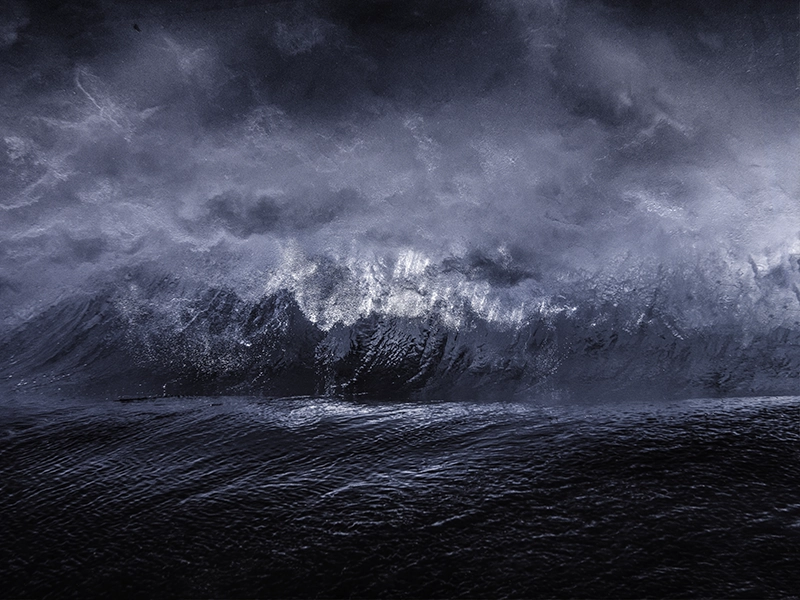 Underwater waves artwork — &ldquo;Transition&rdquo; (2022) by Alexej Sachov.